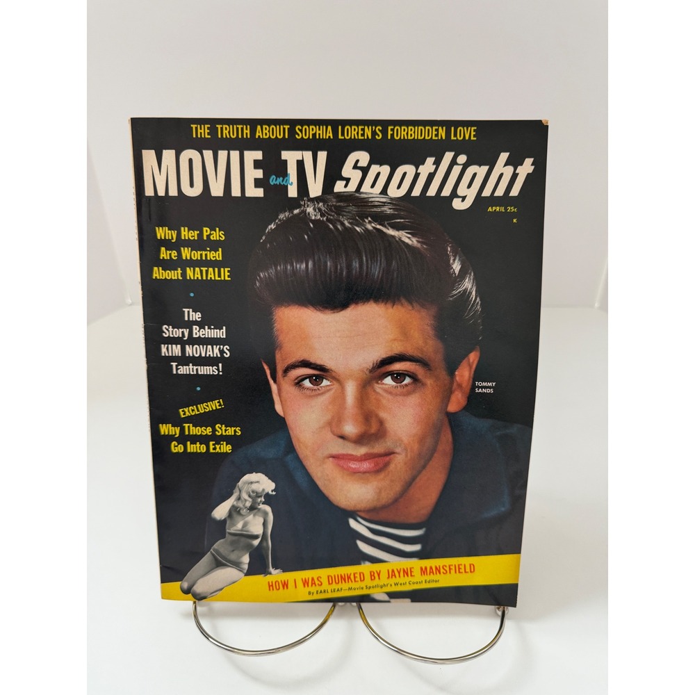 Vintage Movie and TV Spotlight Magazine April 1958 Tommy Sands Hollywood